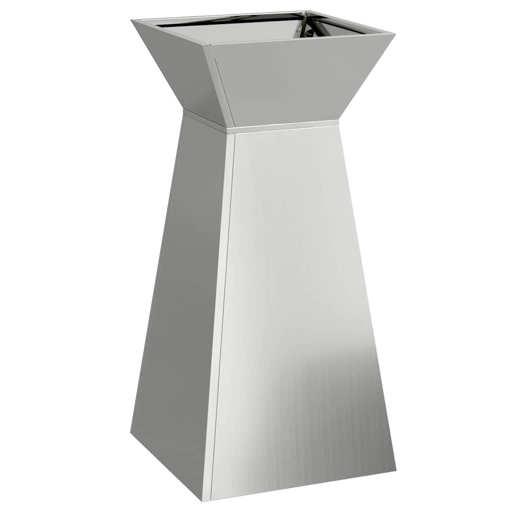 Vaso a Pilastro Argento 35 x 35 x 73 cm Acciaio zincato
