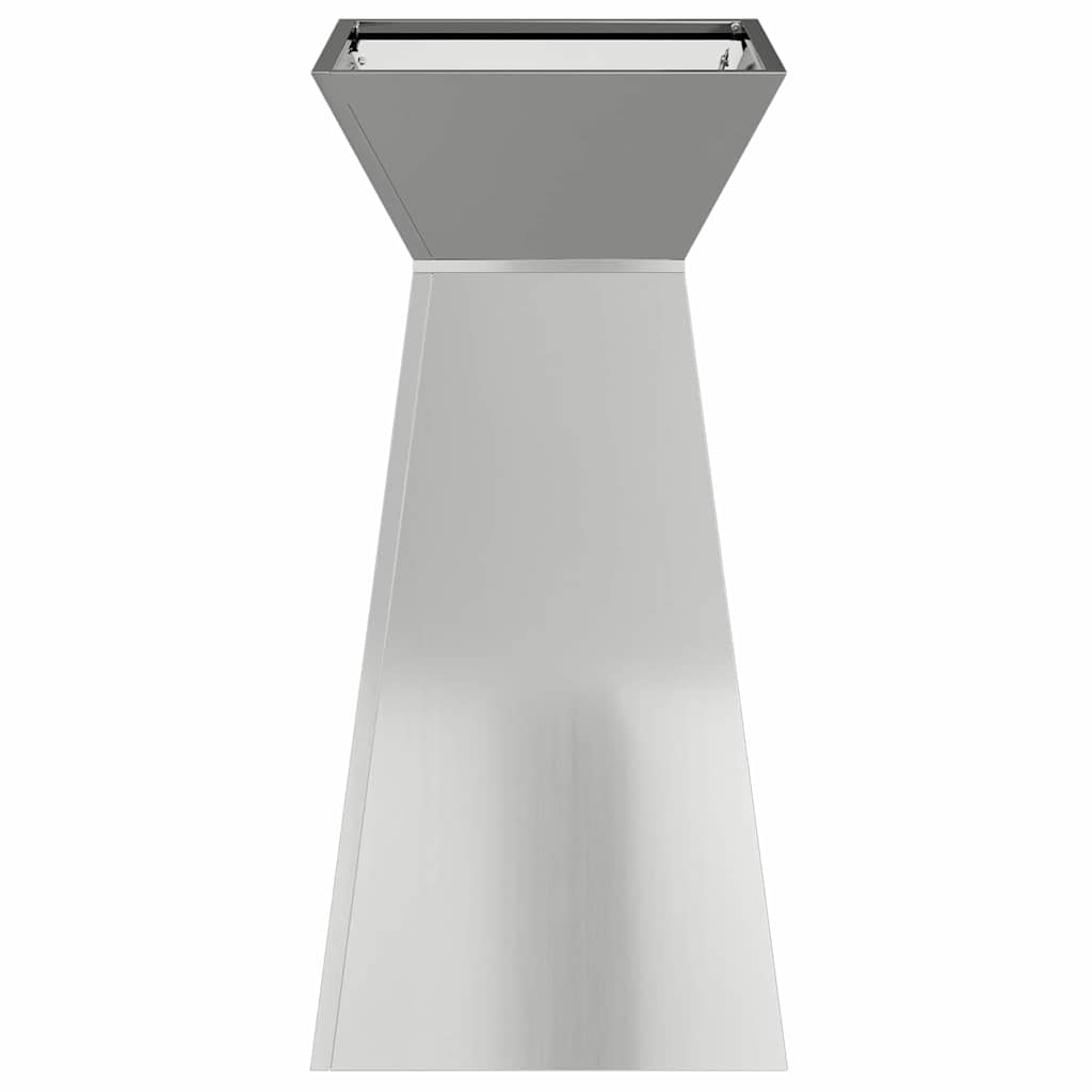 Vaso a Pilastro 2 pz Argento 35 x 35 x 73 cm Acciaio zincato