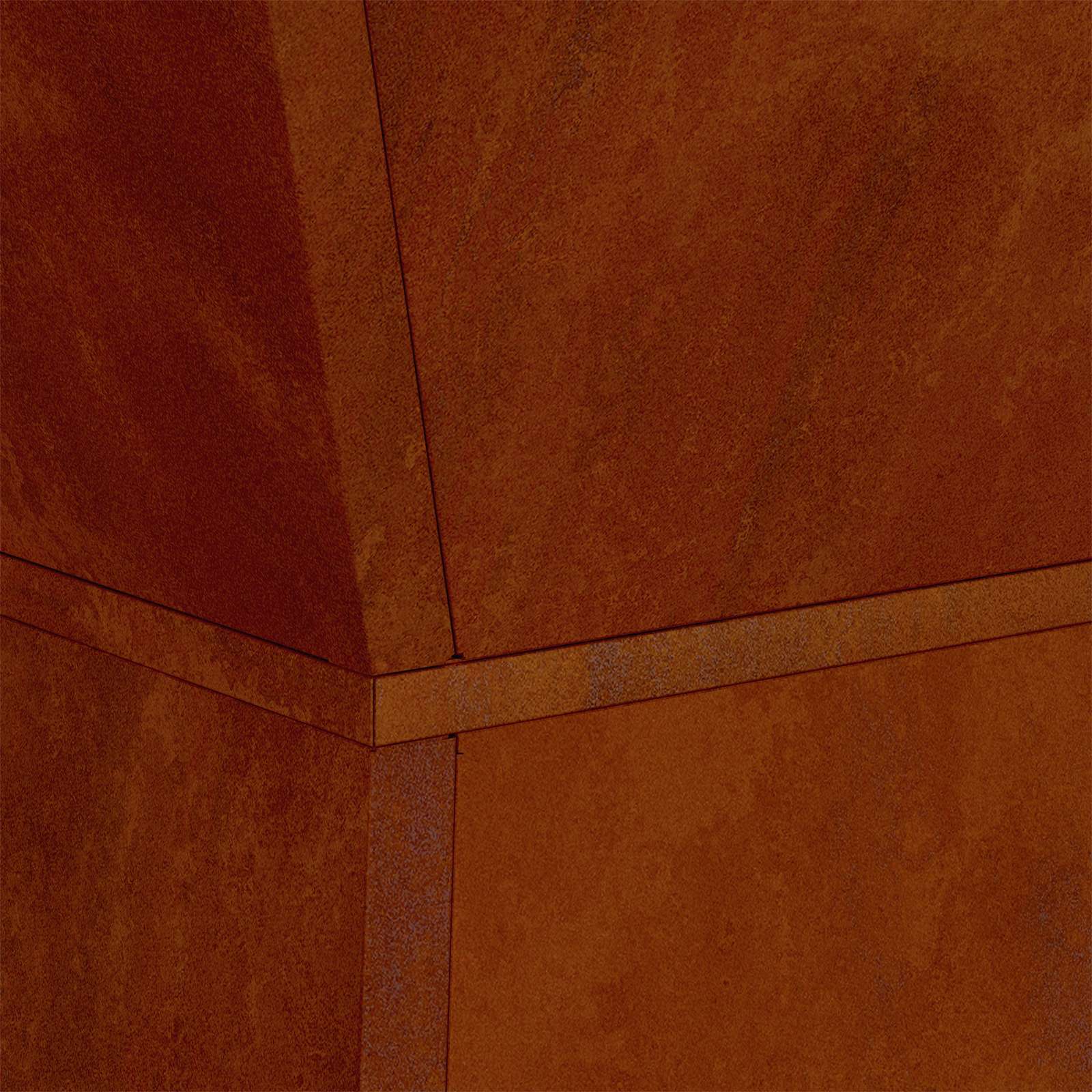 Vaso a Pilastro 2 pz Ruggine 35 x 35 x 73 cm Acciaio Corten