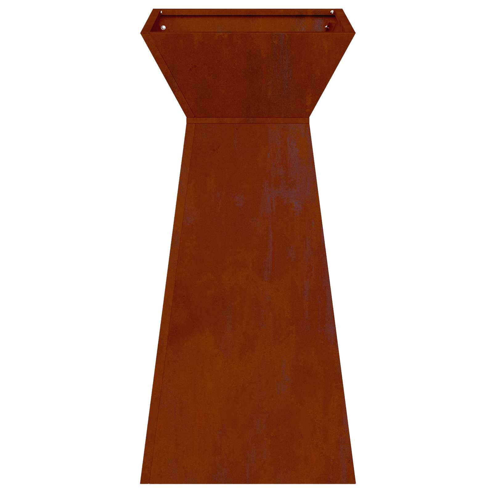 Vaso a Pilastro 2 pz Ruggine 35 x 35 x 73 cm Acciaio Corten