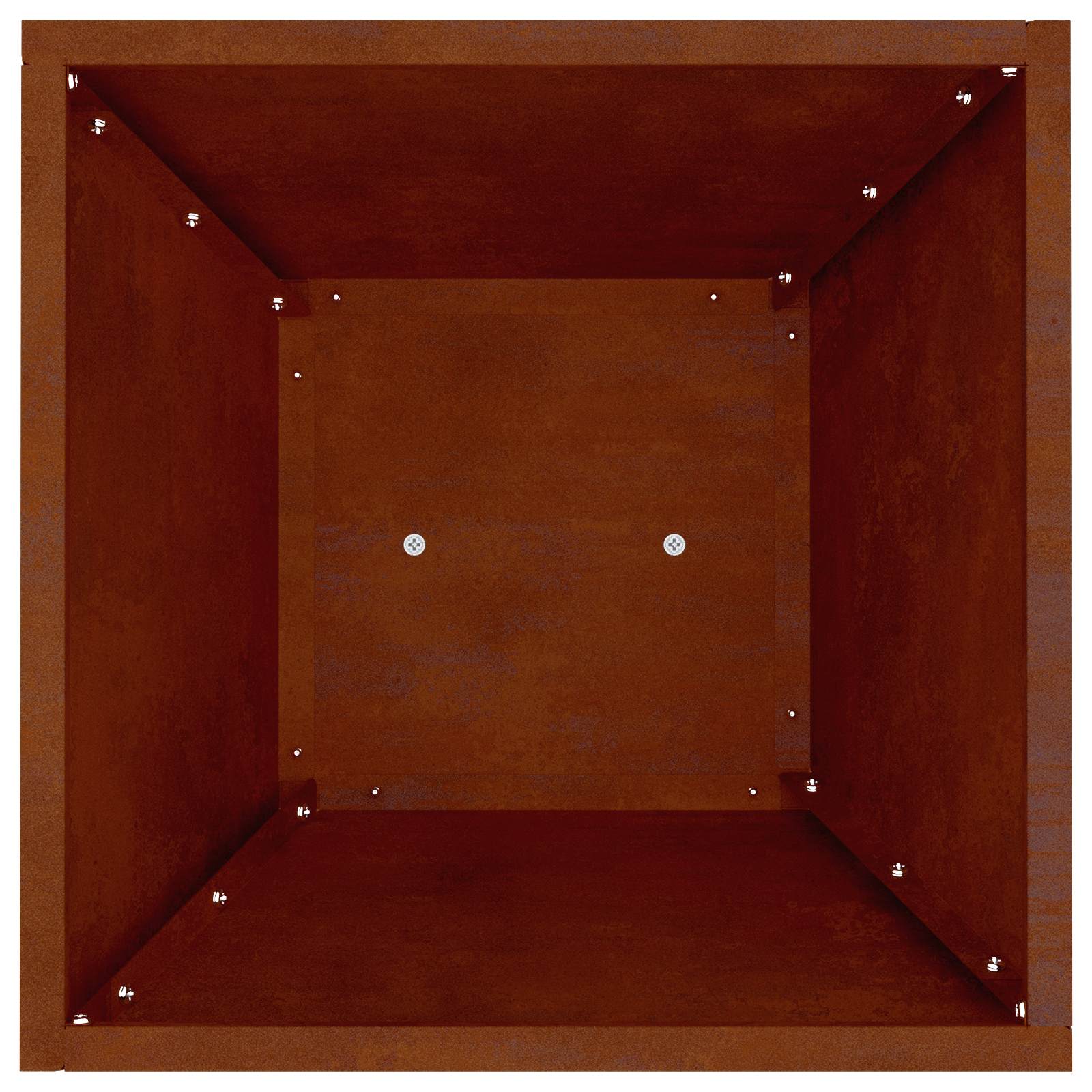 Vaso a Pilastro 2 pz Ruggine 35 x 35 x 73 cm Acciaio Corten
