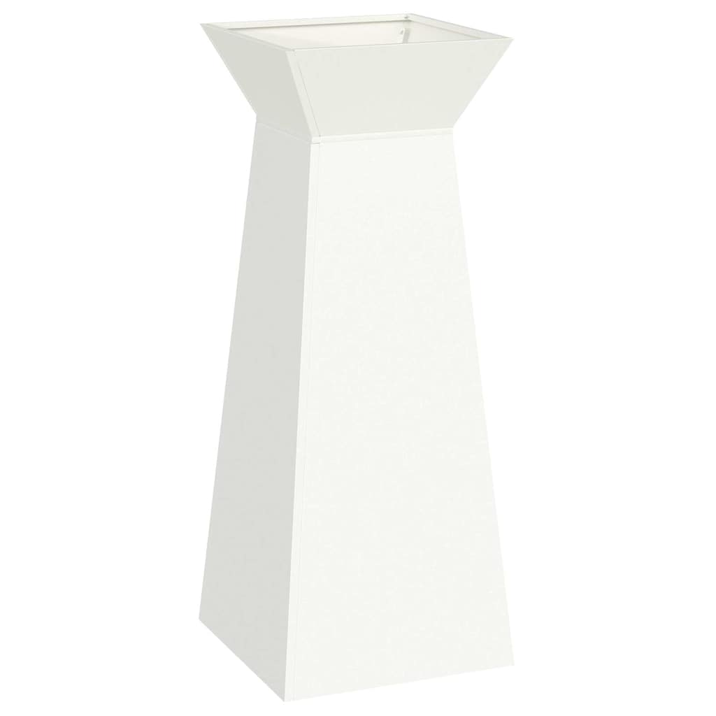 Vaso a Pilastro 2 pz Bianco 40 x 40 x 100 cm