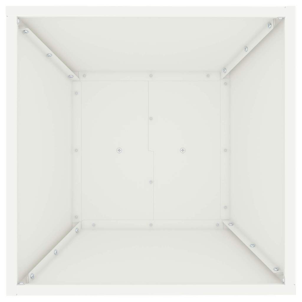 Vaso a Pilastro 2 pz Bianco 40 x 40 x 100 cm
