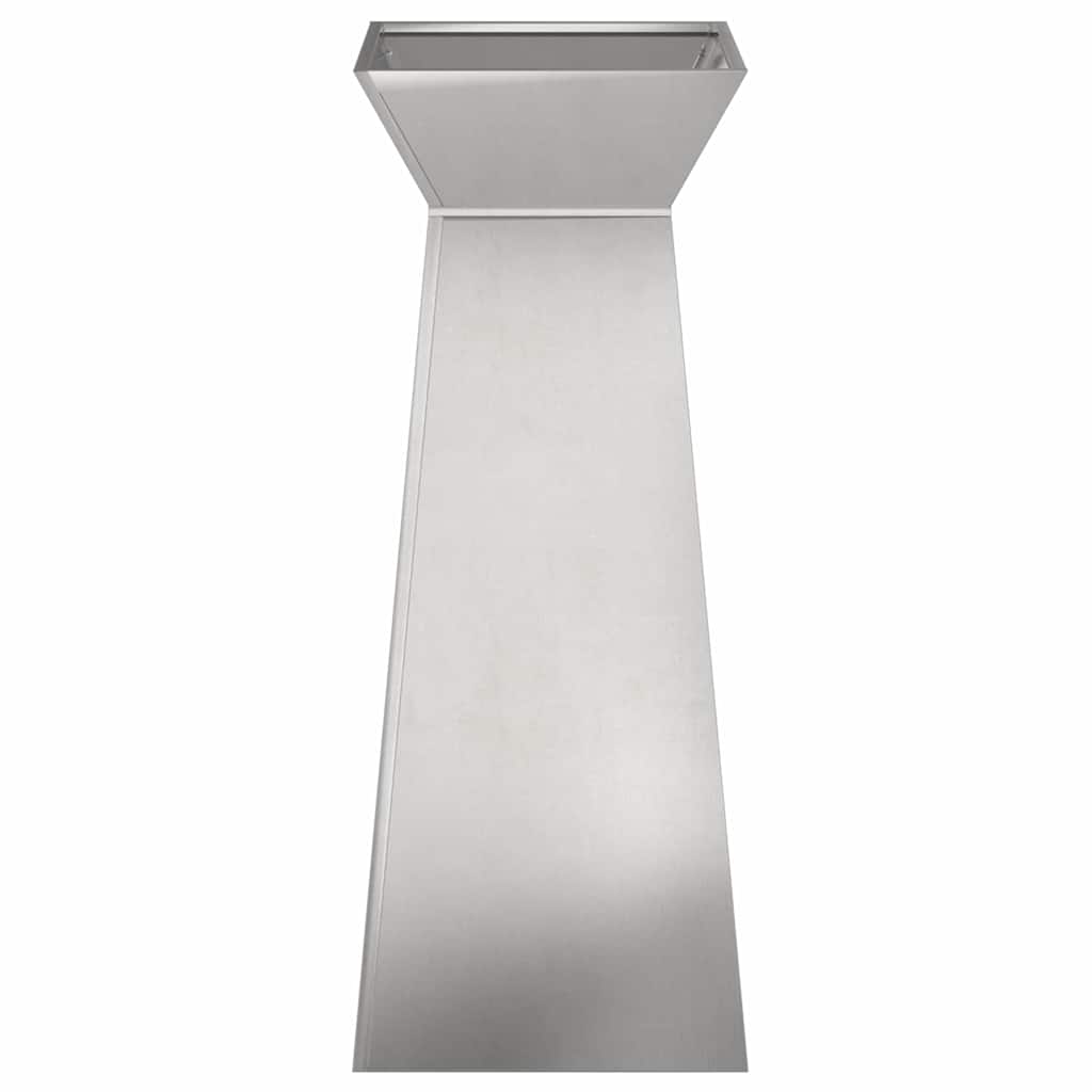 Vaso a Pilastro 2 pz Argento 40 x 40 x 100 cm Acciaio Inox