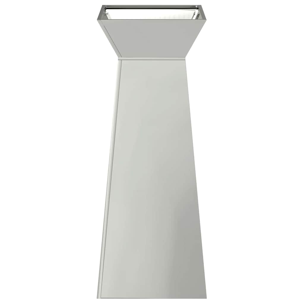 Vaso a Pilastro 2 pz Argento 40 x 40 x 100 cm Acciaio zincato
