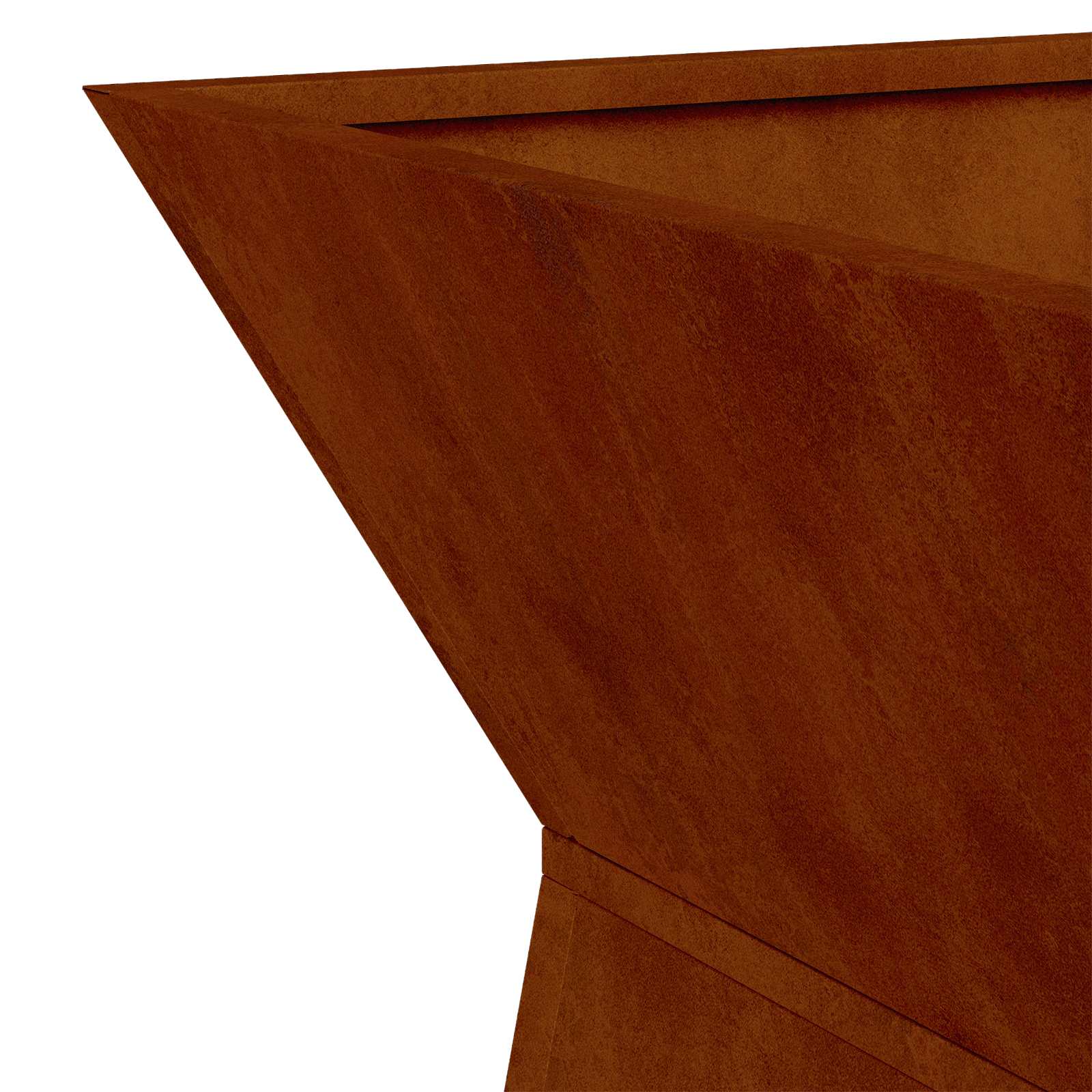 Vaso a Pilastro Ruggine 40 x 40 x 100 cm Acciaio Corten