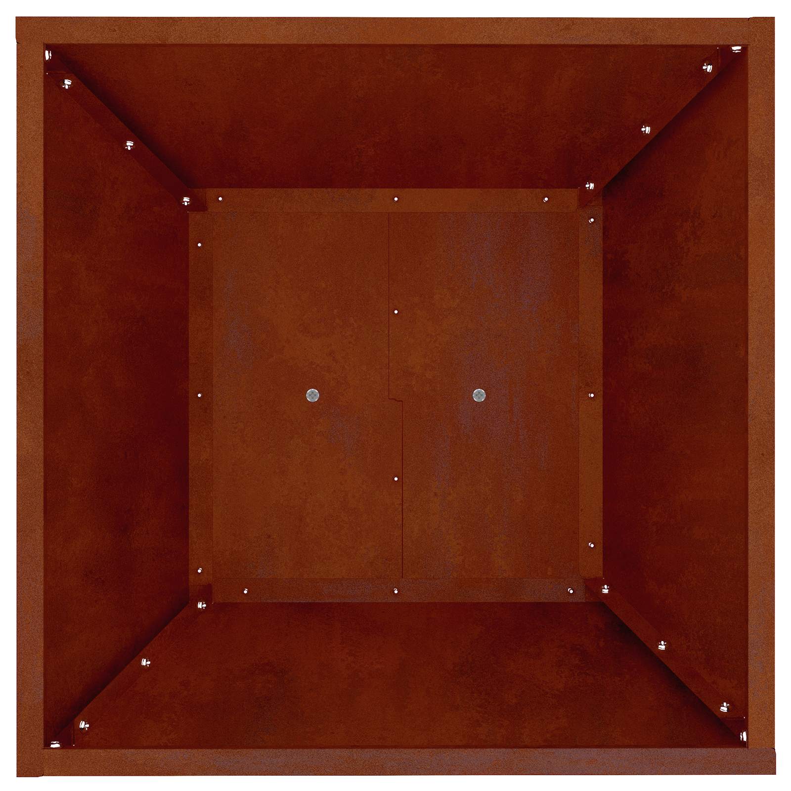 Vaso a Pilastro 2 pz Ruggine 40 x 40 x 100 cm Acciaio Corten