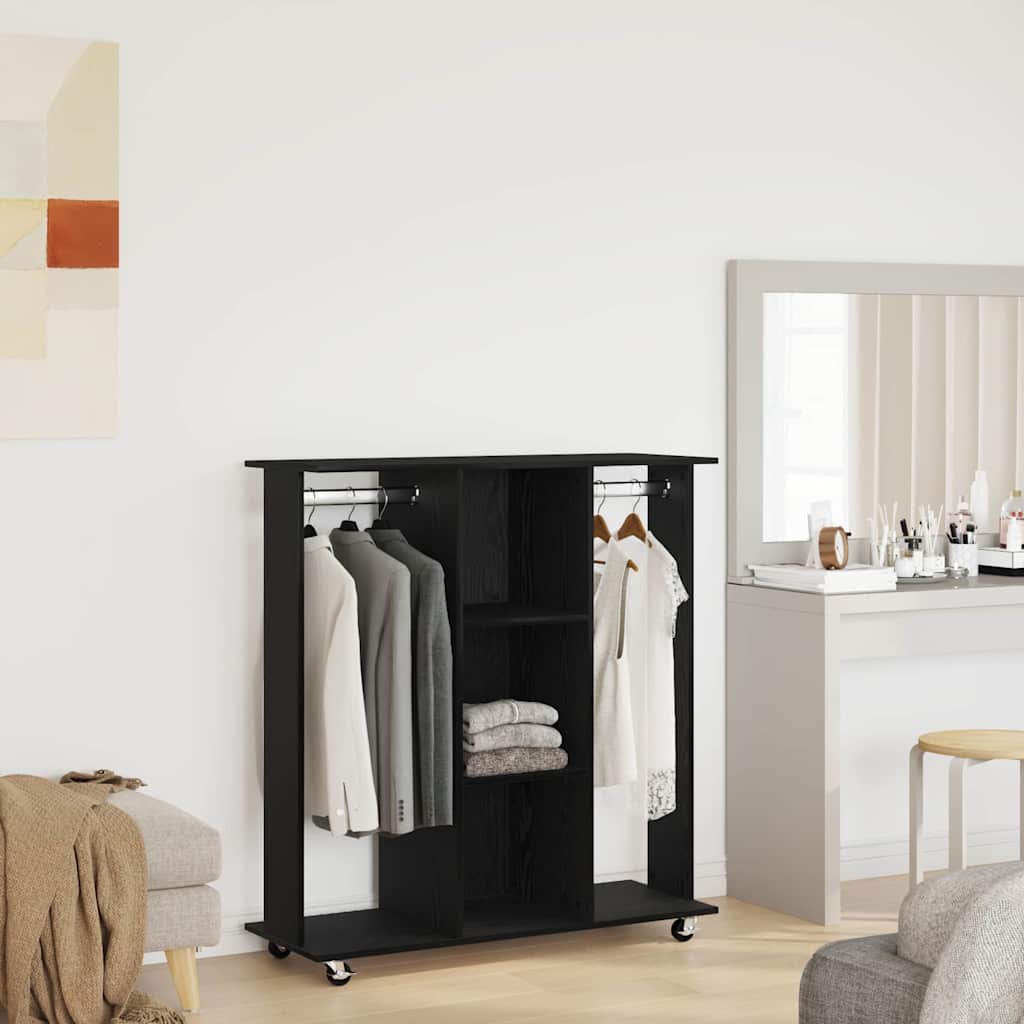 Guardaroba Rovere Nero 102 x 38 x 110 cm Legno ingegnerizzato