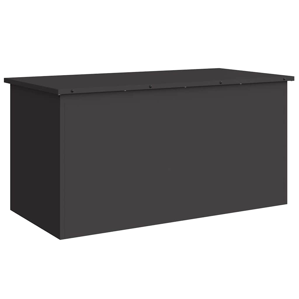 Cassa per cuscini da giardino Acciaio zincato 220 L Nero