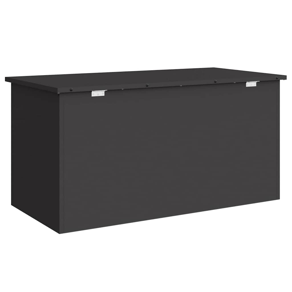 Cassa per cuscini da giardino Acciaio zincato 220 L Nero