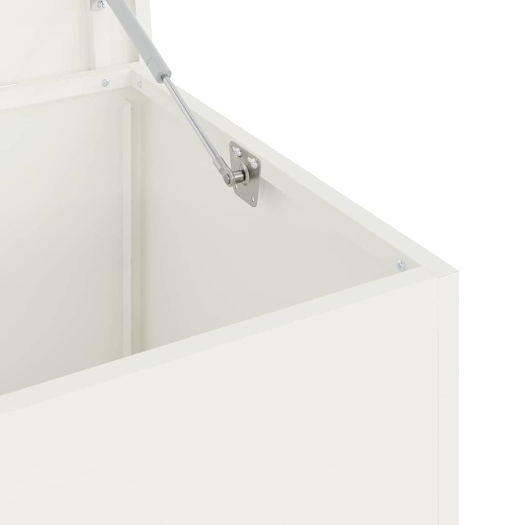 Cassa per cuscini da giardino Acciaio zincato 220 L Bianco