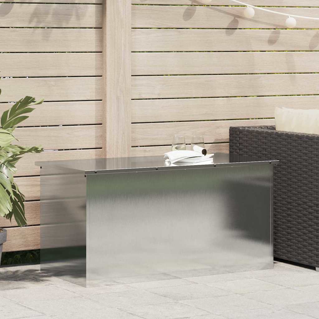 Cassa per cuscini da giardino Acciaio zincato 220 L Argento