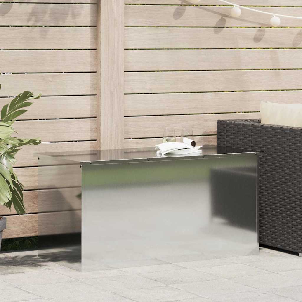 Cassa per cuscini da giardino Acciaio zincato 220 L Argento