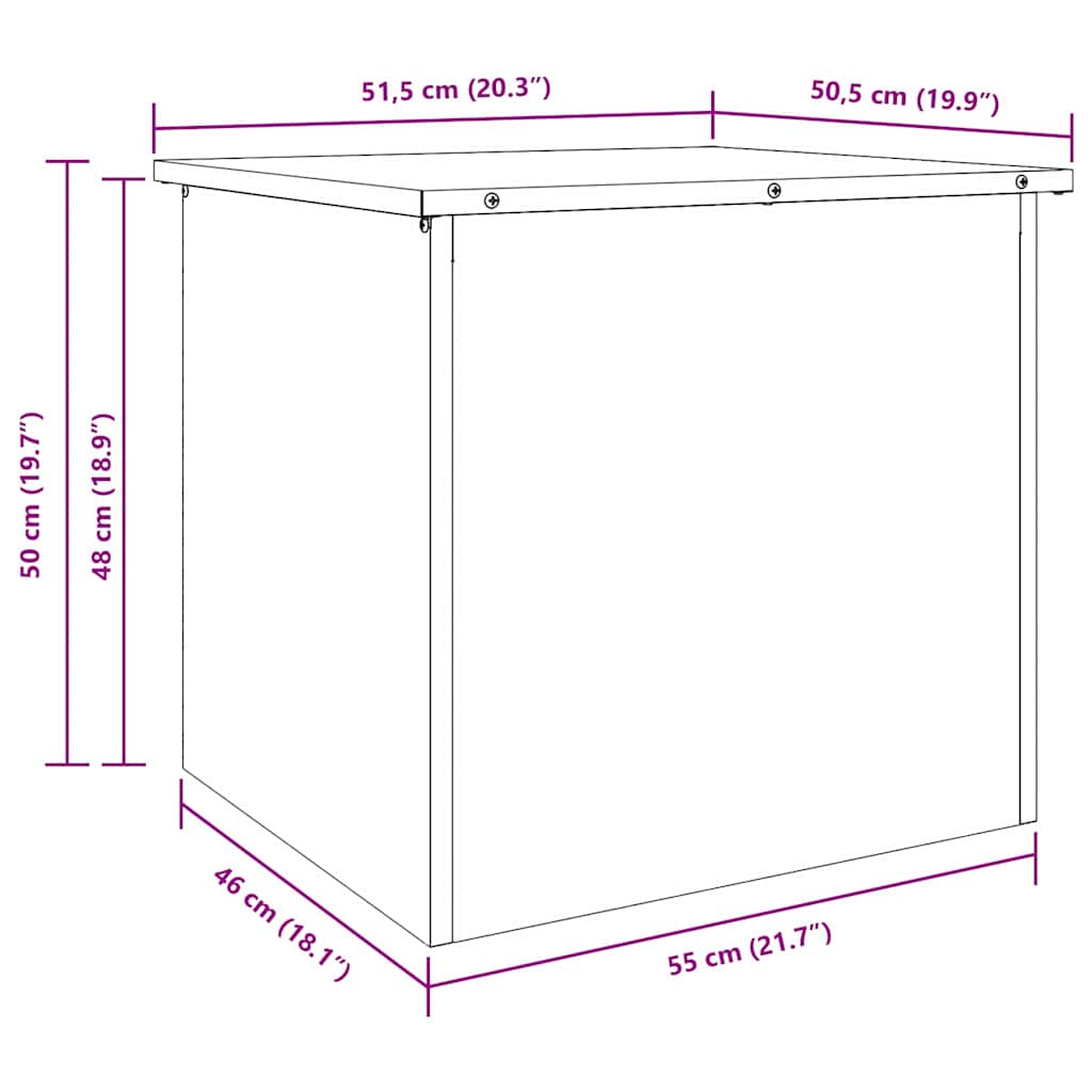 Cassa per cuscini da giardino Acciaio zincato 55 x 50,5 x 50 cm