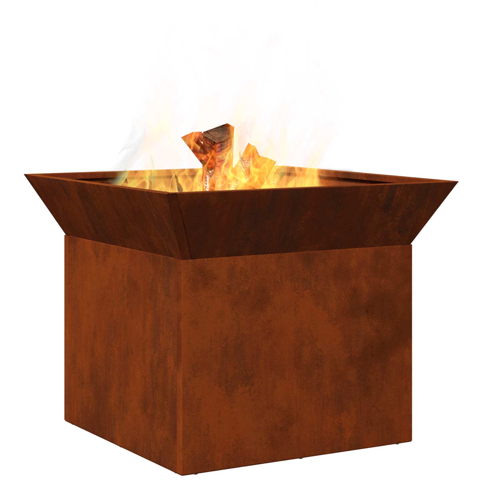 Focolare Ruggine 50 x 50 x 40 cm acciaio corten