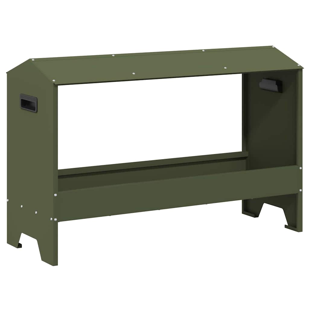 Mangiatoia per polli Verde oliva 81 x 32 x 53,5 cm