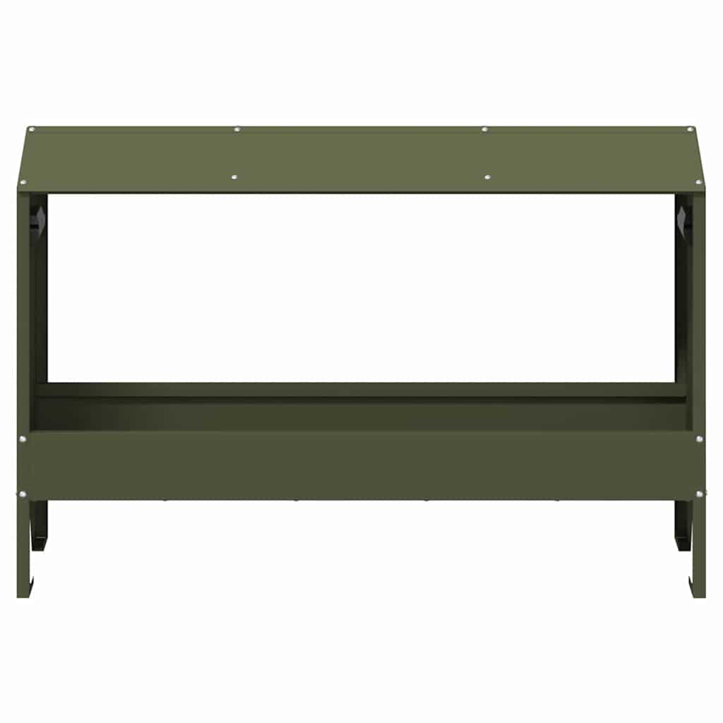 Mangiatoia per polli Verde oliva 81 x 32 x 53,5 cm