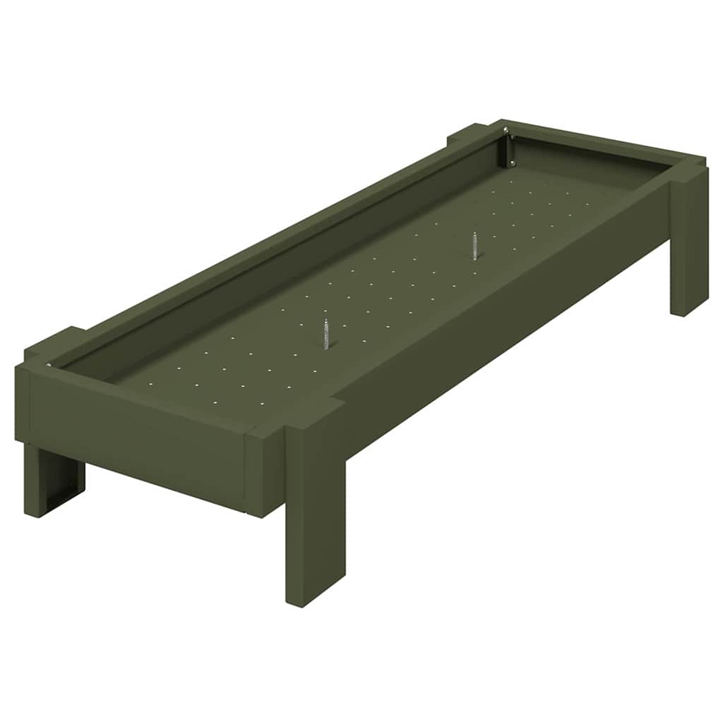 Mangiatoia per polli Verde oliva 80 x 28 x 13.5 cm