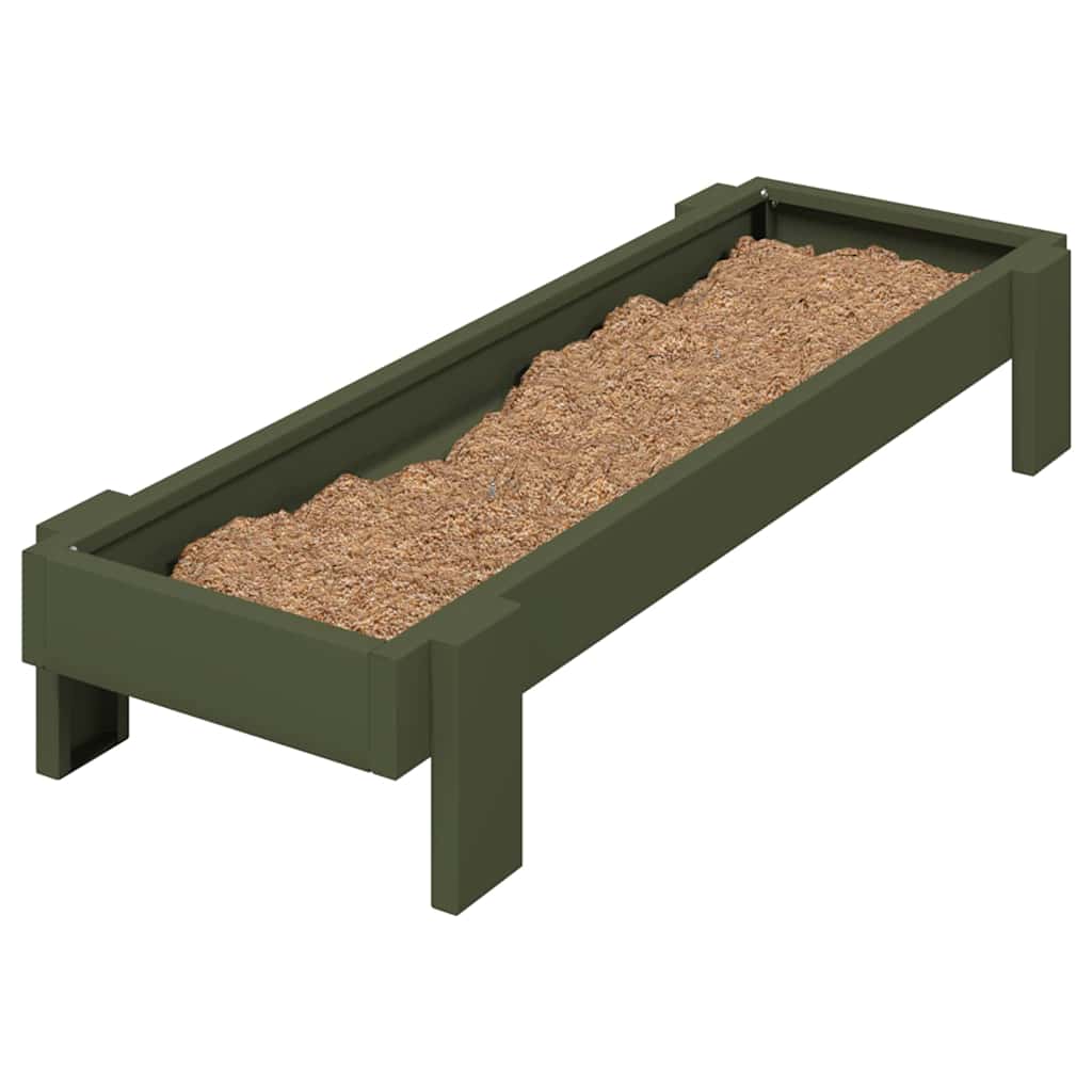 Mangiatoia per polli Verde oliva 80 x 28 x 13.5 cm