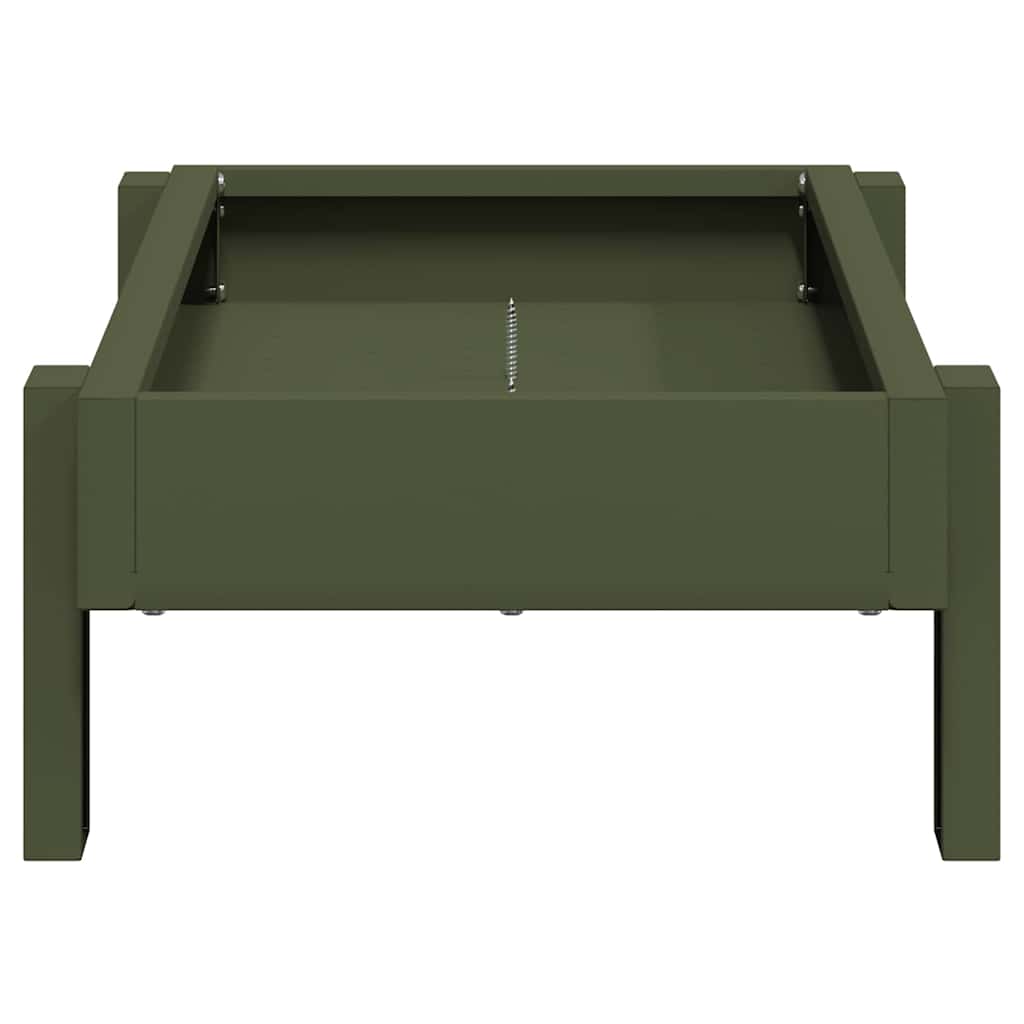 Mangiatoia per polli Verde oliva 80 x 28 x 13.5 cm