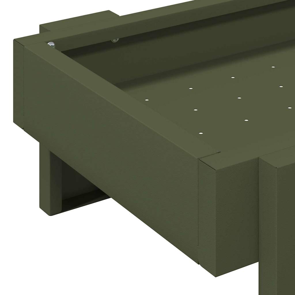 Mangiatoia per polli Verde oliva 80 x 28 x 13.5 cm