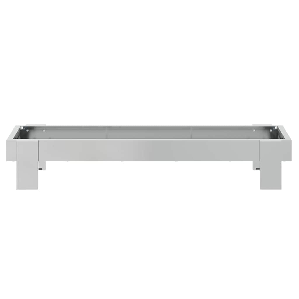 Mangiatoia per polli Argento 80 x 28 x 13.5 cm Acciaio zincato