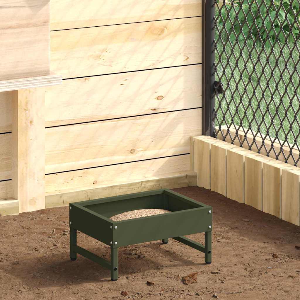 Mangiatore per Uccelli Verde oliva 80 x 28 x 13.5 cm