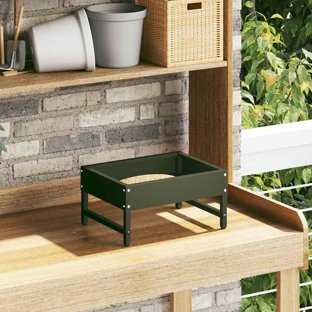 Mangiatore per Uccelli Verde oliva 80 x 28 x 13.5 cm