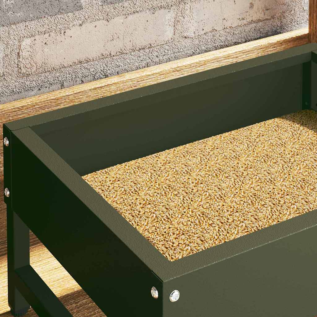 Mangiatore per Uccelli Verde oliva 80 x 28 x 13.5 cm