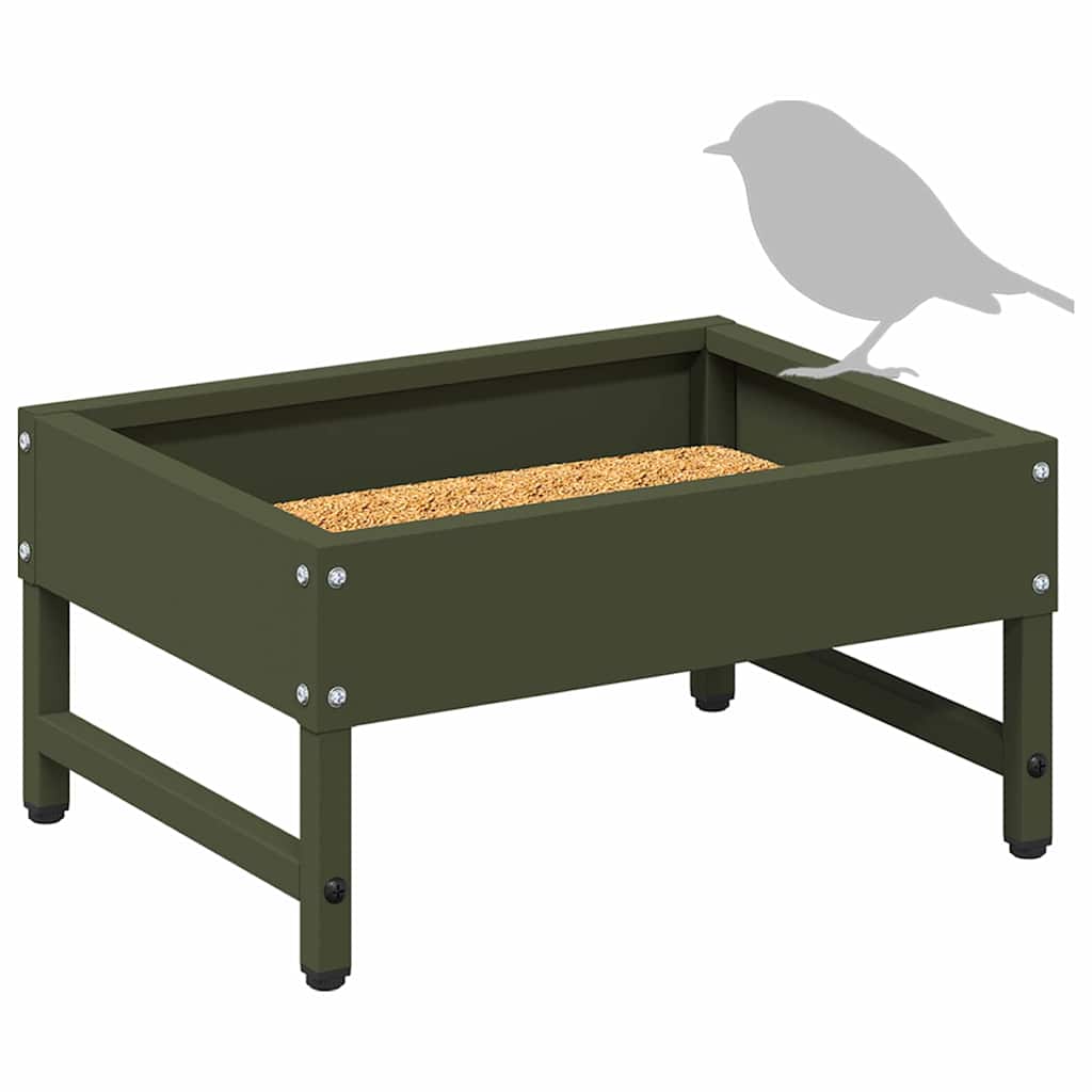 Mangiatore per Uccelli Verde oliva 80 x 28 x 13.5 cm