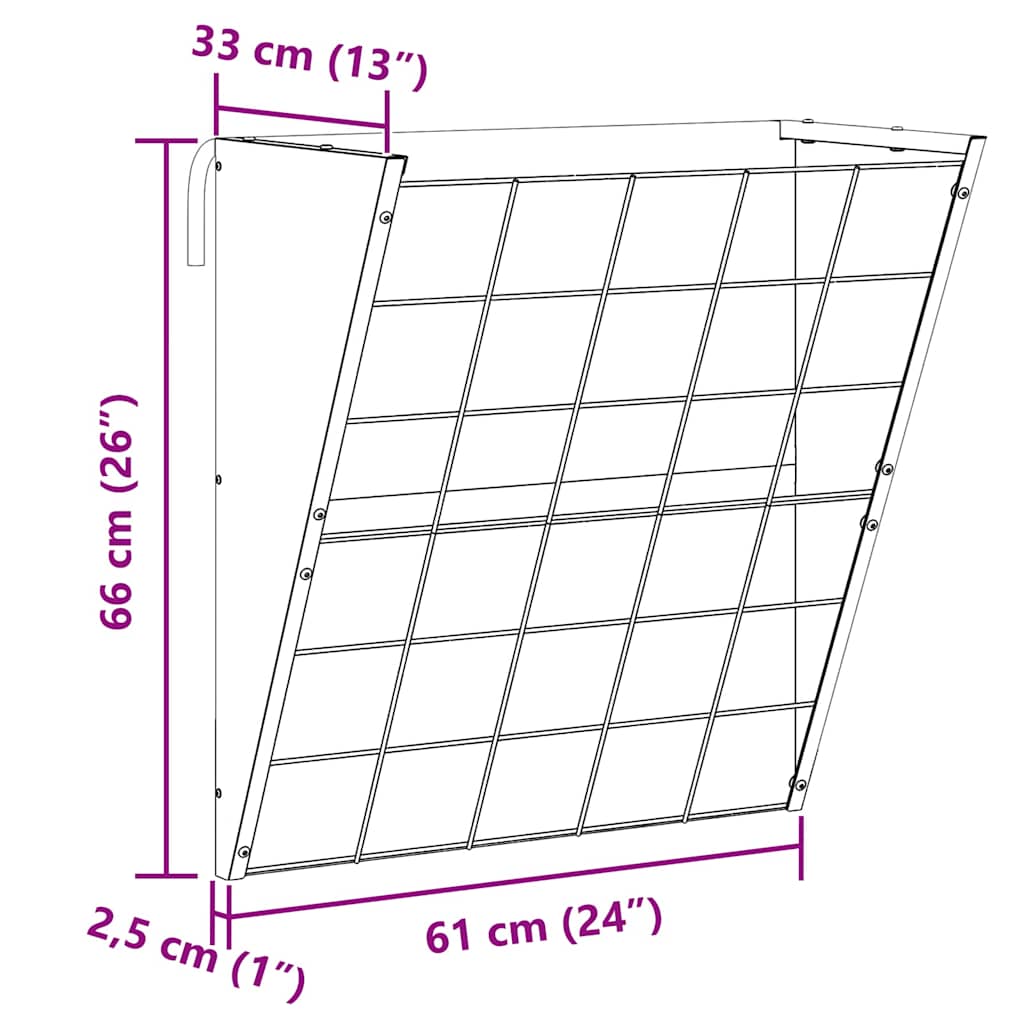 Mangiatore Appeso per Fieno Argento 61 x 33 x 66 cm 5 kg