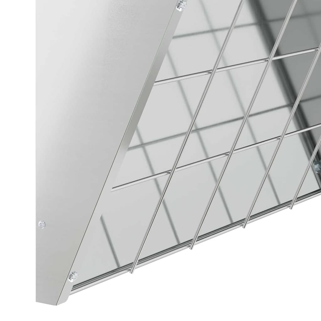 Mangiatore Appeso per Fieno Argento 61 x 33 x 66 cm 5 kg