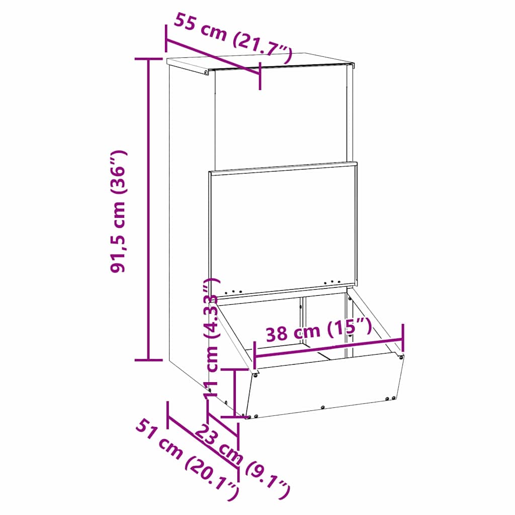 Nutriente per Maiali Argento 55 x 38 x 76 cm 20 kg