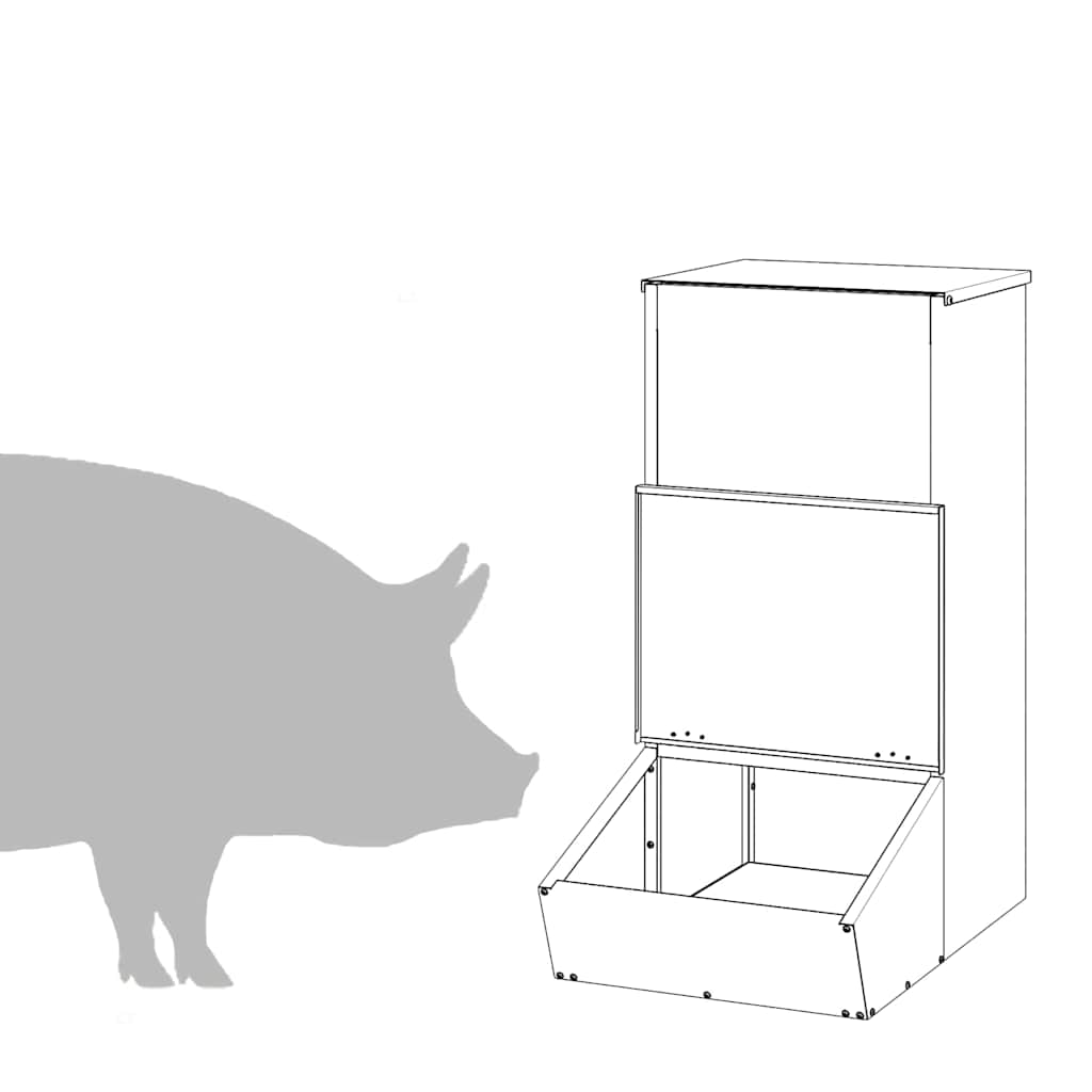 Nutriente per Maiali Argento 55 x 38 x 76 cm 20 kg