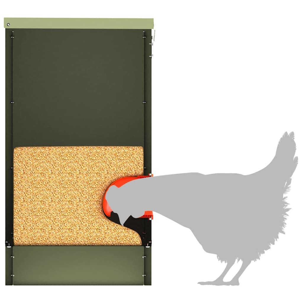 Feeder per pollo Verde Oliva 60,5 x 29 x 51 cm 25 kg