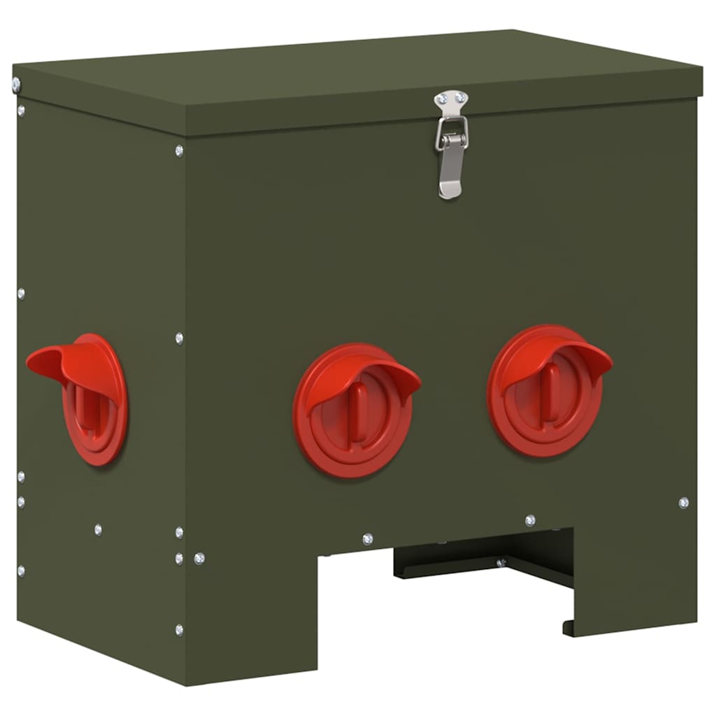 Feeder per pollo Verde Oliva 40,5 x 25 x 38 cm 20 kg