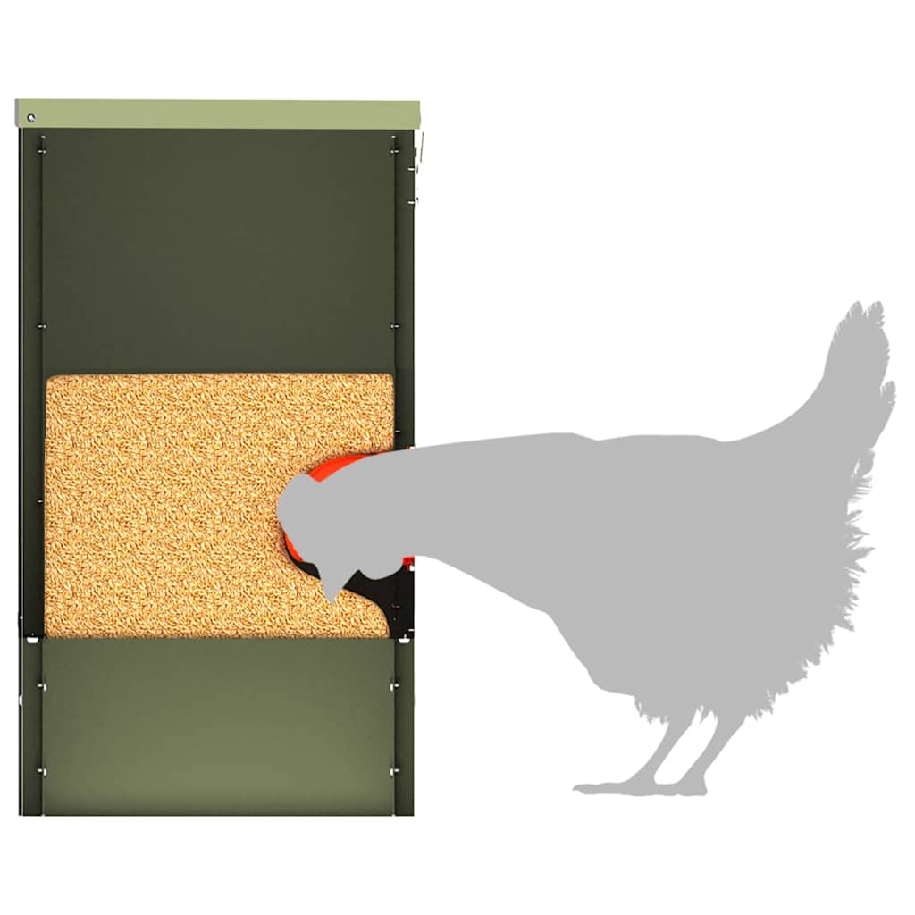 Feeder per pollo Verde Oliva 40,5 x 25 x 38 cm 20 kg