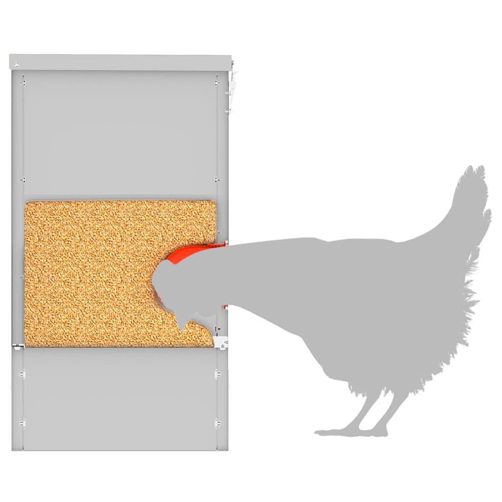 Feeder per pollo Argento 40,5 x 25 x 38 cm 20 kg