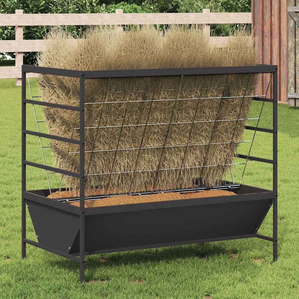 Mangiatore per Bestiame Nero 100 x 60 x 90 cm 15 kg