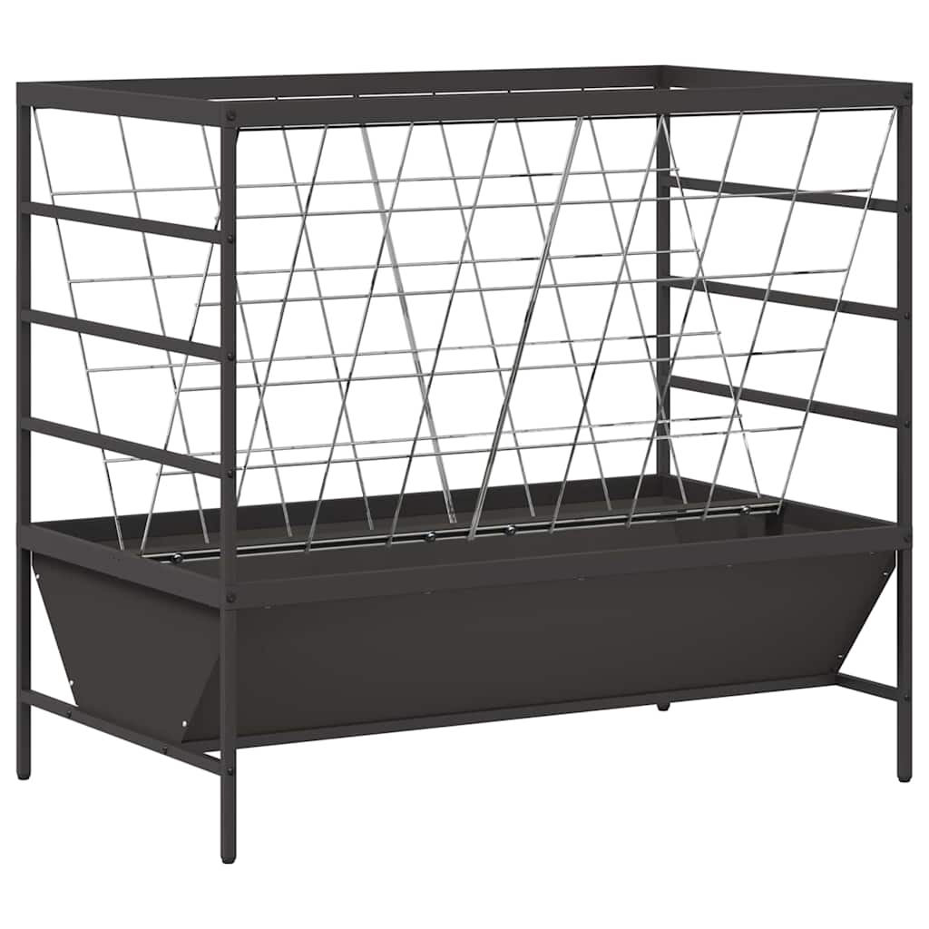Mangiatore per Bestiame Nero 100 x 60 x 90 cm 15 kg