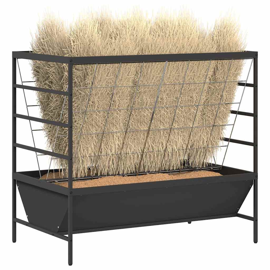 Mangiatore per Bestiame Nero 100 x 60 x 90 cm 15 kg