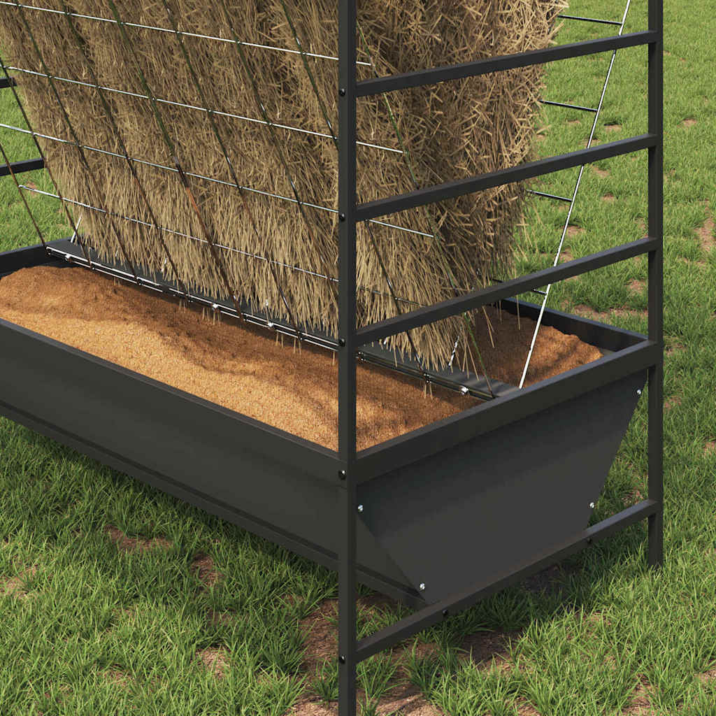 Mangiatore per Bestiame Nero 100 x 60 x 90 cm 15 kg