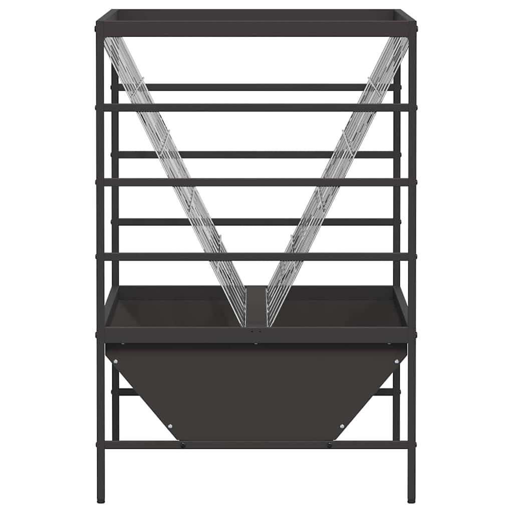Mangiatore per Bestiame Nero 100 x 60 x 90 cm 15 kg