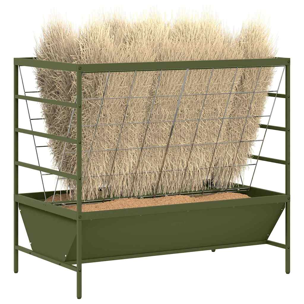 Mangiatore per Bestiame Verde Oliva 100 x 60 x 90 cm 15 kg