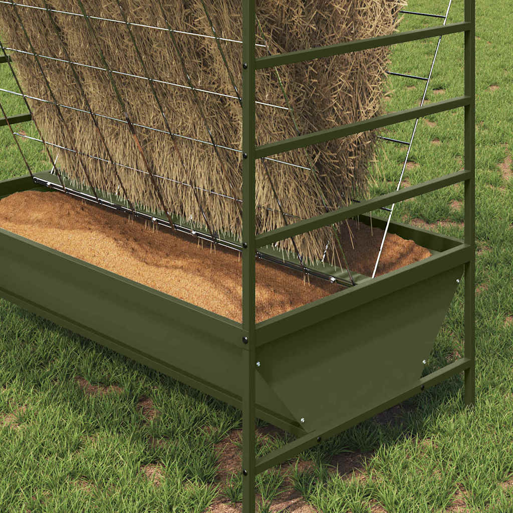 Mangiatore per Bestiame Verde Oliva 100 x 60 x 90 cm 15 kg