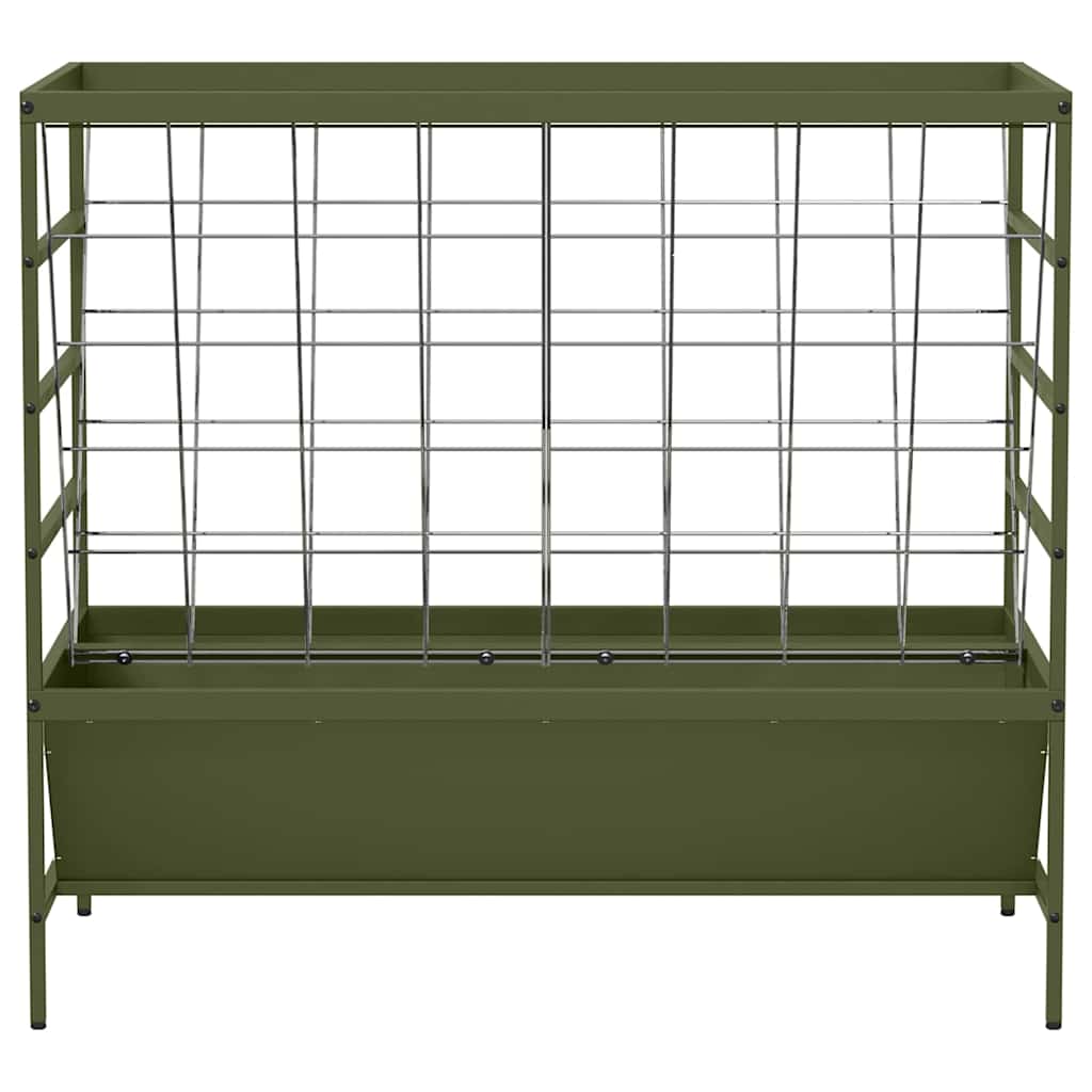 Mangiatore per Bestiame Verde Oliva 100 x 60 x 90 cm 15 kg