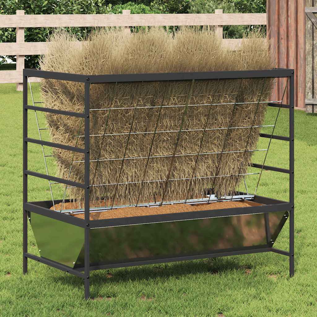 Mangiatore per Bestiame Argento 100 x 60 x 90 cm 15 kg