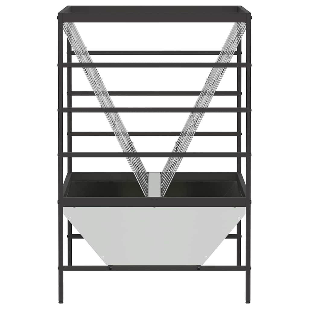 Mangiatore per Bestiame Argento 100 x 60 x 90 cm 15 kg