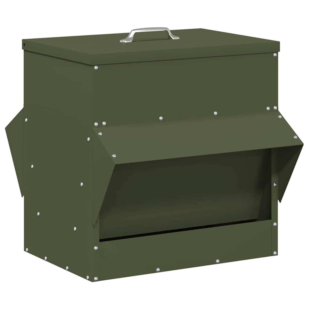 Feeder per pollo Verde Oliva 40,5 x 45 x 41 cm 20 kg