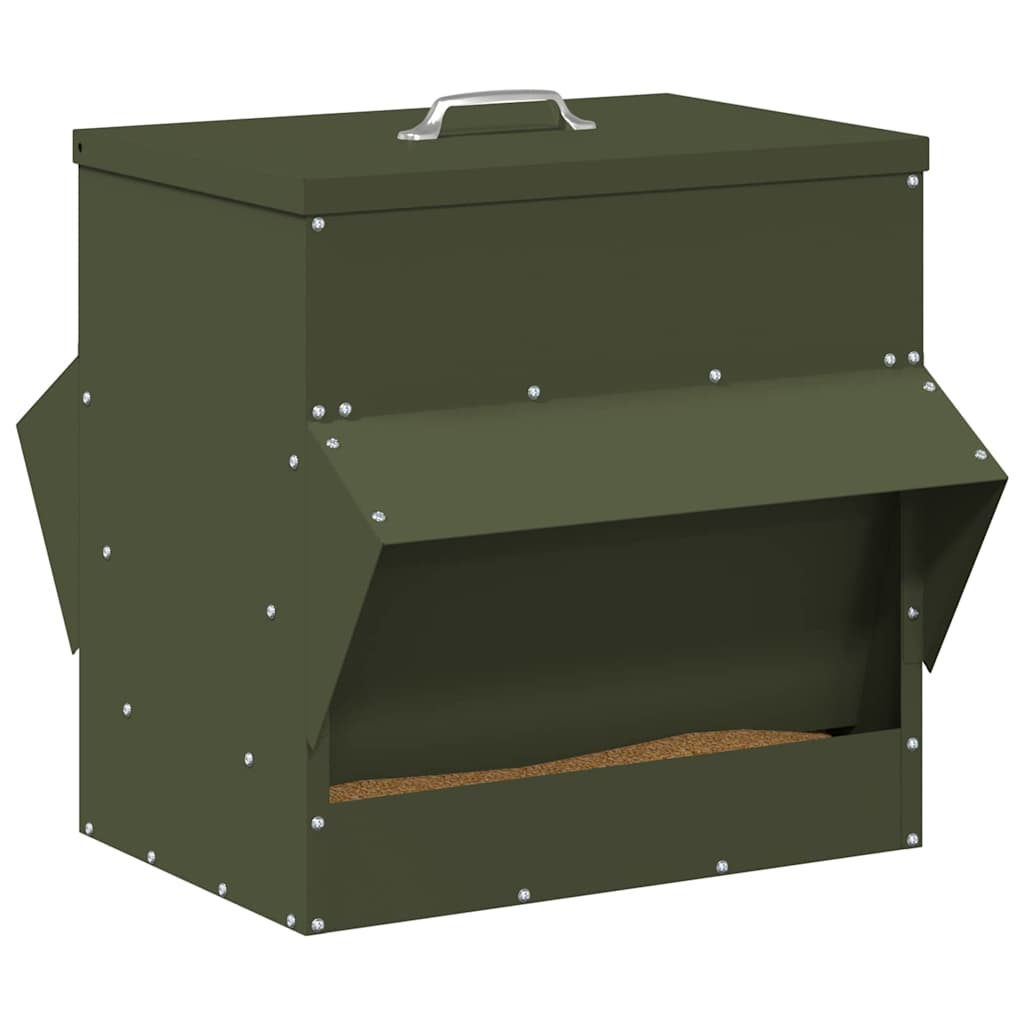 Feeder per pollo Verde Oliva 40,5 x 45 x 41 cm 20 kg